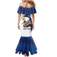 Personalized Football United States 250th Anniversary Mermaid Dress USA Flag Eagle Liberty Bell
