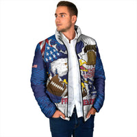 Personalized Football United States 250th Anniversary Padded Jacket USA Flag Eagle Liberty Bell