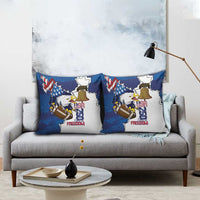 Football United States 250th Anniversary Pillow Cover USA Flag Eagle Liberty Bell