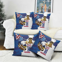 Football United States 250th Anniversary Pillow Cover USA Flag Eagle Liberty Bell