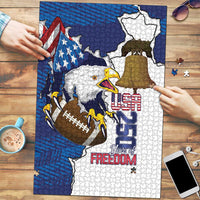 Football United States 250th Anniversary Puzzle USA Flag Eagle Liberty Bell