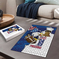 Football United States 250th Anniversary Puzzle USA Flag Eagle Liberty Bell