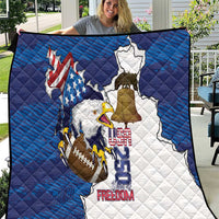 Football United States 250th Anniversary Quilt USA Flag Eagle Liberty Bell