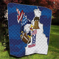Football United States 250th Anniversary Quilt USA Flag Eagle Liberty Bell