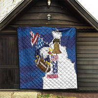 Football United States 250th Anniversary Quilt USA Flag Eagle Liberty Bell