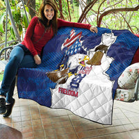 Football United States 250th Anniversary Quilt USA Flag Eagle Liberty Bell