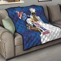 Football United States 250th Anniversary Quilt USA Flag Eagle Liberty Bell