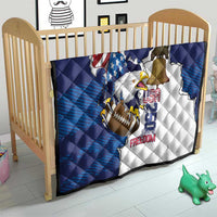 Football United States 250th Anniversary Quilt USA Flag Eagle Liberty Bell