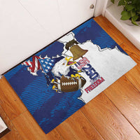 Football United States 250th Anniversary Rubber Doormat USA Flag Eagle Liberty Bell