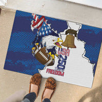 Football United States 250th Anniversary Rubber Doormat USA Flag Eagle Liberty Bell