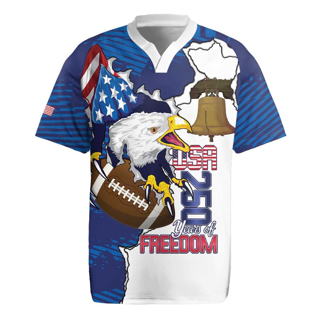 Personalized Football United States 250th Anniversary Rugby Jersey USA Flag Eagle Liberty Bell