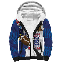 Personalized Football United States 250th Anniversary Sherpa Hoodie USA Flag Eagle Liberty Bell