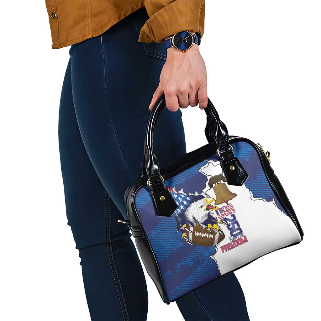 Football United States 250th Anniversary Shoulder Handbag USA Flag Eagle Liberty Bell