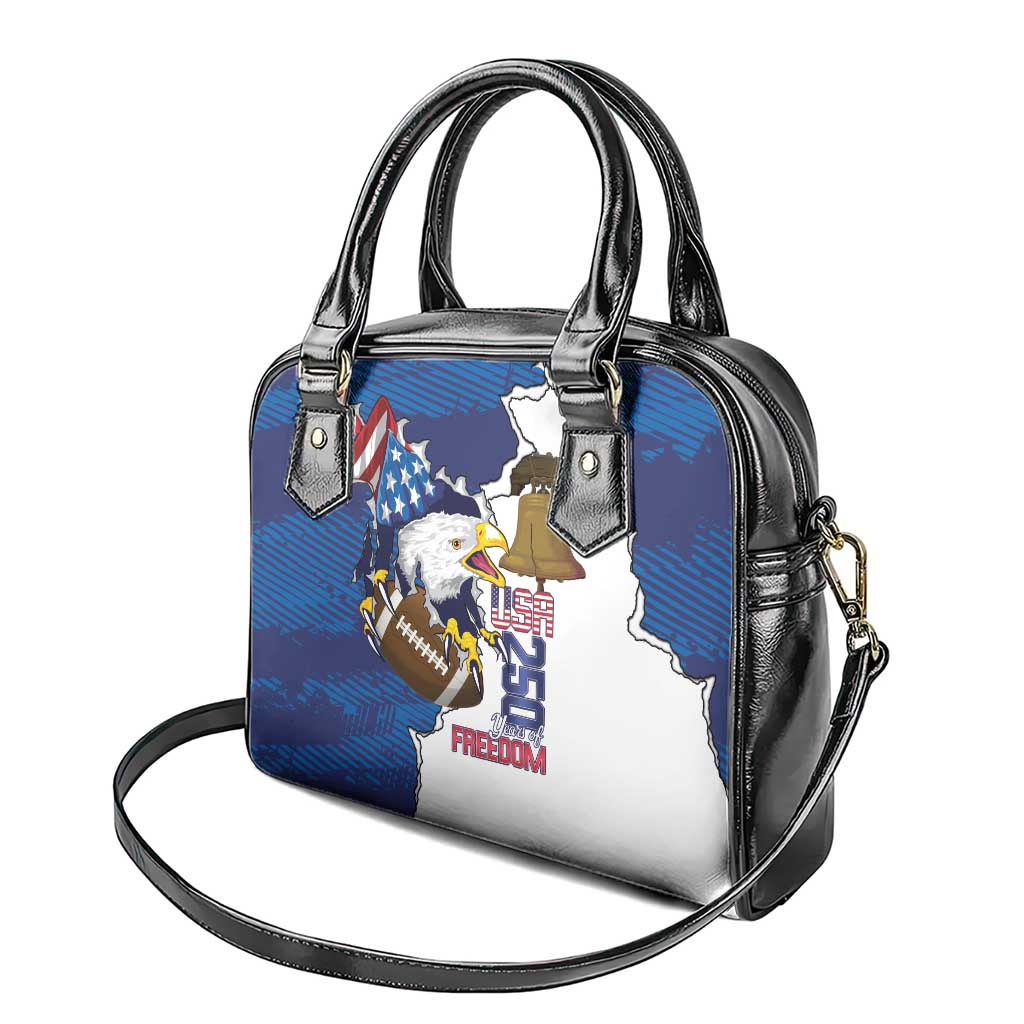 Football United States 250th Anniversary Shoulder Handbag USA Flag Eagle Liberty Bell