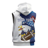 Personalized Football United States 250th Anniversary Sleeveless Hoodie USA Flag Eagle Liberty Bell