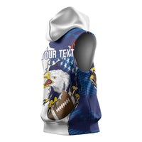 Personalized Football United States 250th Anniversary Sleeveless Hoodie USA Flag Eagle Liberty Bell