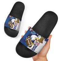 Football United States 250th Anniversary Slide Sandals USA Flag Eagle Liberty Bell