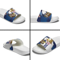 Football United States 250th Anniversary Slide Sandals USA Flag Eagle Liberty Bell