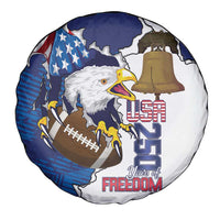 Football United States 250th Anniversary Spare Tire Cover USA Flag Eagle Liberty Bell
