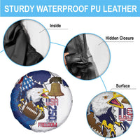 Football United States 250th Anniversary Spare Tire Cover USA Flag Eagle Liberty Bell