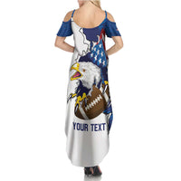 Personalized Football United States 250th Anniversary Summer Maxi Dress USA Flag Eagle Liberty Bell