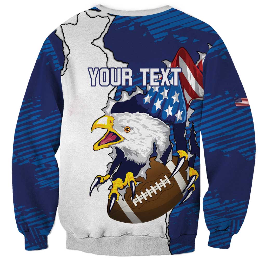 Personalized Football United States 250th Anniversary Sweatshirt USA Flag Eagle Liberty Bell
