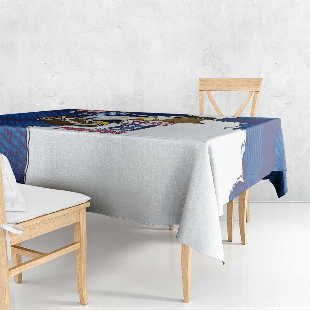 Football United States 250th Anniversary Tablecloth USA Flag Eagle Liberty Bell