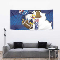 Football United States 250th Anniversary Tapestry USA Flag Eagle Liberty Bell