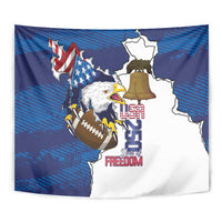 Football United States 250th Anniversary Tapestry USA Flag Eagle Liberty Bell