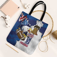 Football United States 250th Anniversary Tote Bag USA Flag Eagle Liberty Bell