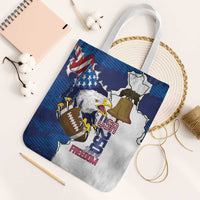 Football United States 250th Anniversary Tote Bag USA Flag Eagle Liberty Bell