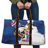 Football United States 250th Anniversary Travel Bag USA Flag Eagle Liberty Bell