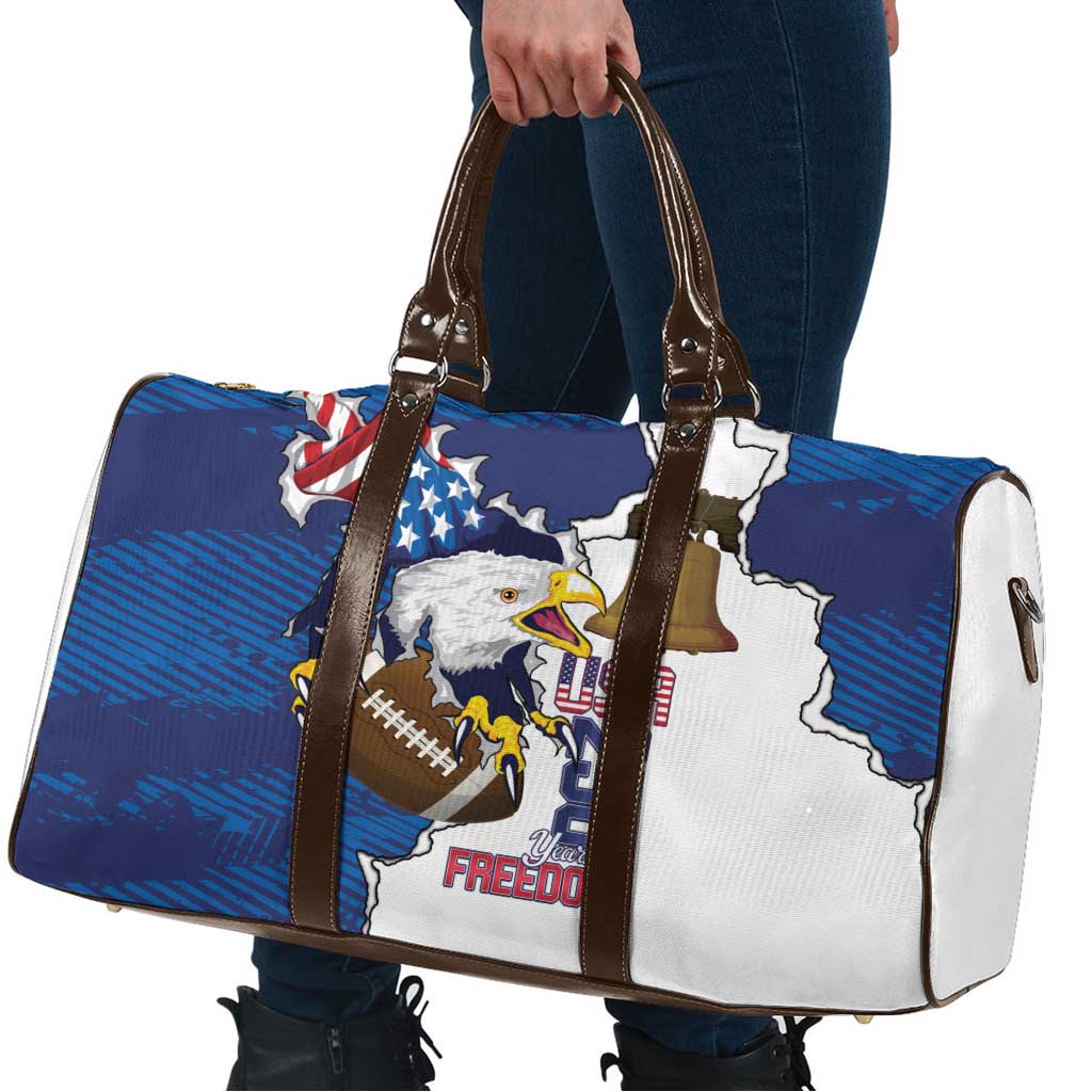 Football United States 250th Anniversary Travel Bag USA Flag Eagle Liberty Bell