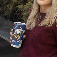 Personalized Football United States 250th Anniversary Tumbler Cup USA Flag Eagle Liberty Bell