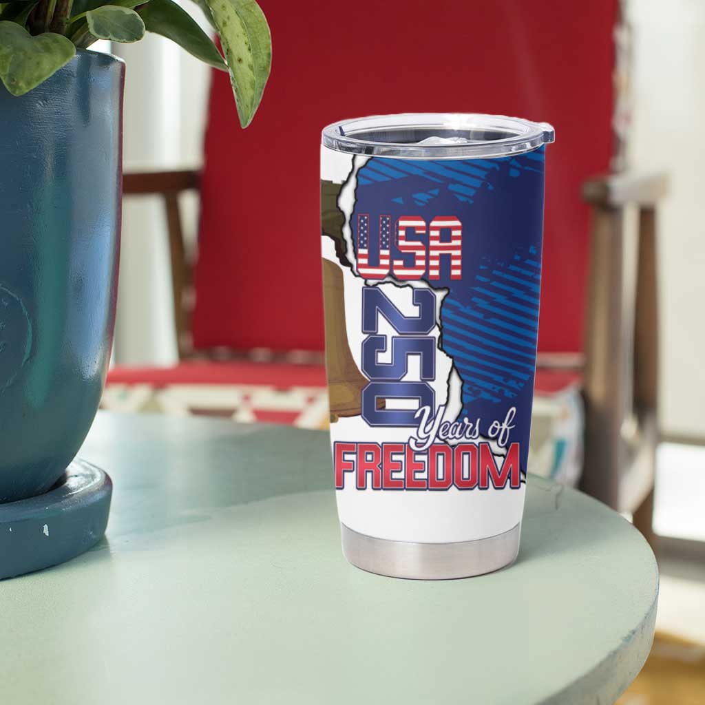 Personalized Football United States 250th Anniversary Tumbler Cup USA Flag Eagle Liberty Bell