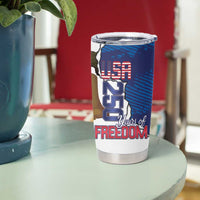 Personalized Football United States 250th Anniversary Tumbler Cup USA Flag Eagle Liberty Bell