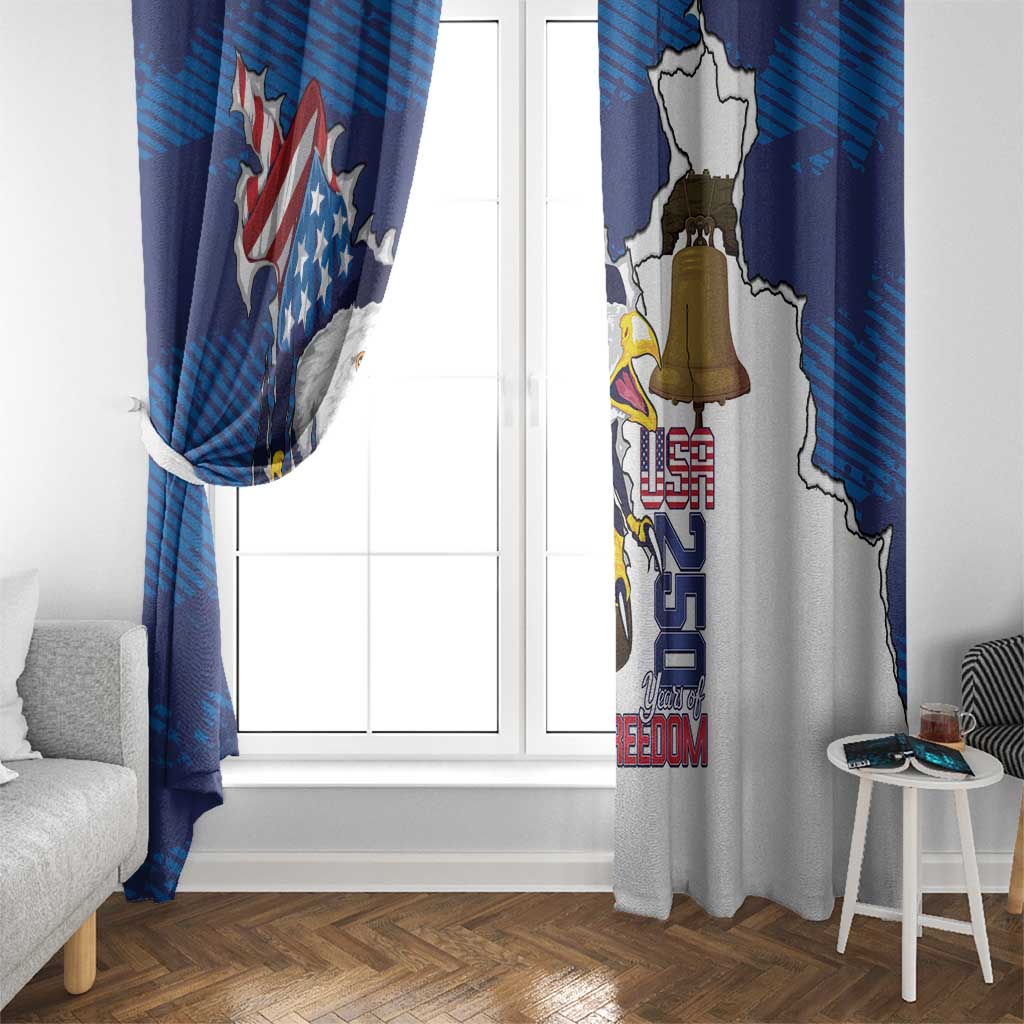 Football United States 250th Anniversary Window Curtain USA Flag Eagle Liberty Bell
