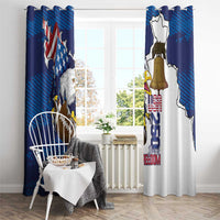 Football United States 250th Anniversary Window Curtain USA Flag Eagle Liberty Bell