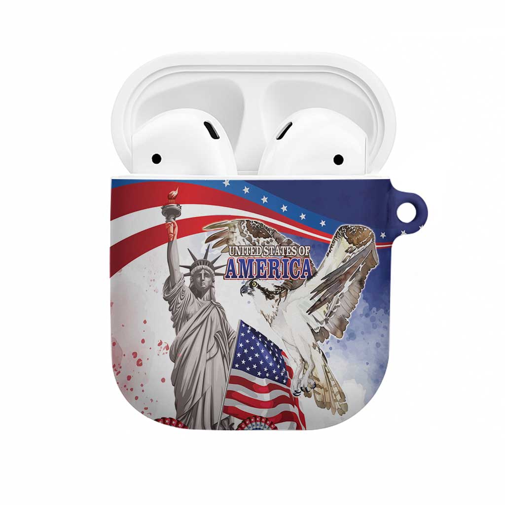 United States 4th Of July AirPods Case USA Osprey 250 Years Of Freedom
