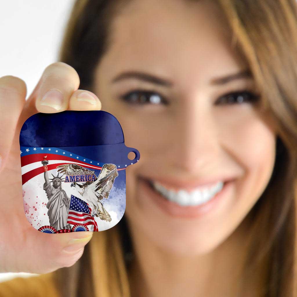 United States 4th Of July AirPods Case USA Osprey 250 Years Of Freedom