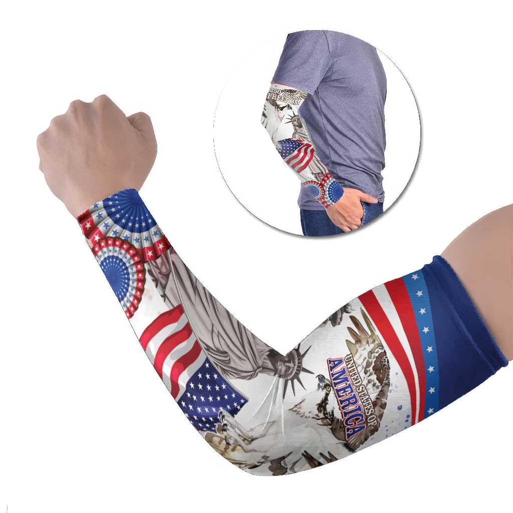 United States 4th Of July Arm Sleeves USA Osprey 250 Years Of Freedom