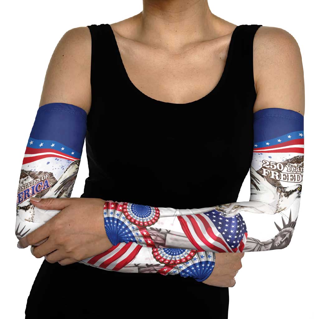 United States 4th Of July Arm Sleeves USA Osprey 250 Years Of Freedom