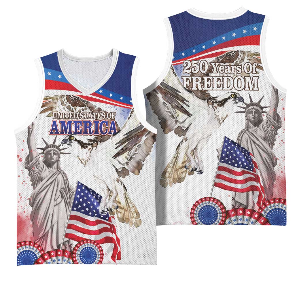 United States 4th Of July Basketball Jersey USA Osprey 250 Years Of Freedom