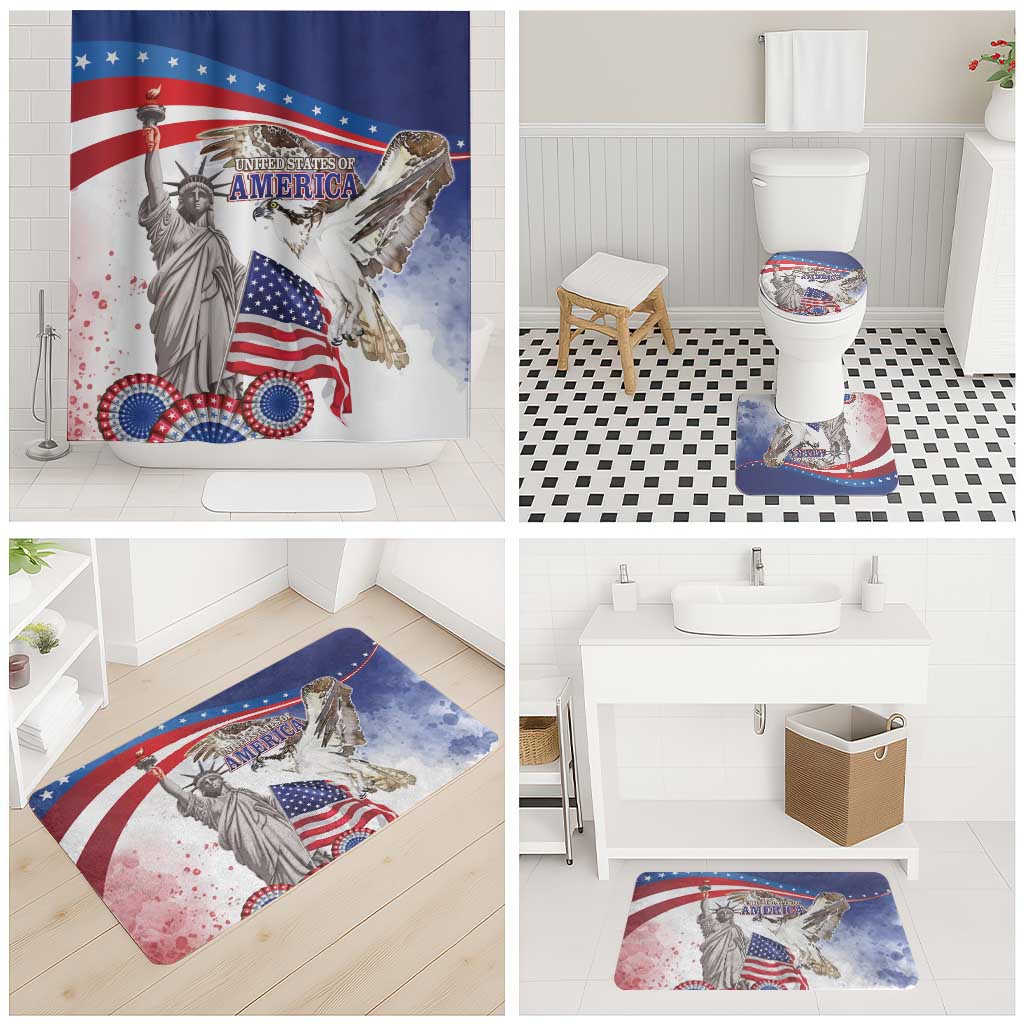 United States 4th Of July Bathroom Set USA Osprey 250 Years Of Freedom