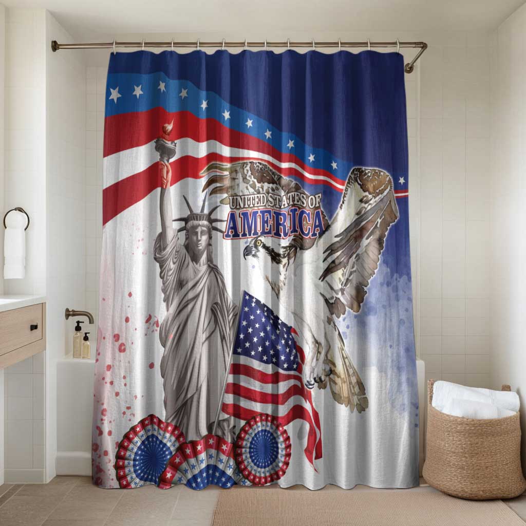 United States 4th Of July Bathroom Set USA Osprey 250 Years Of Freedom