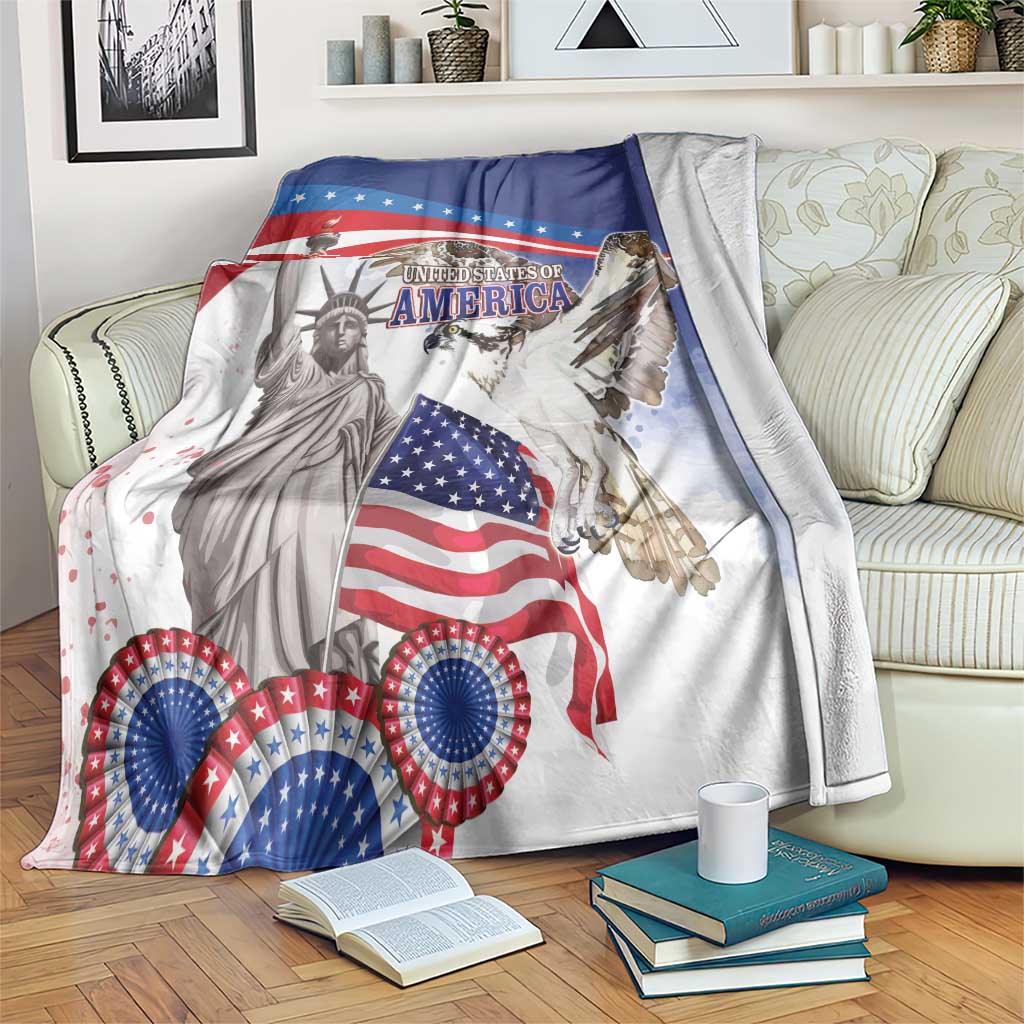 United States 4th Of July Blanket USA Osprey 250 Years Of Freedom