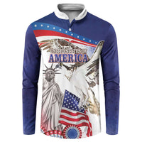 United States 4th Of July Button Sweatshirt USA Osprey 250 Years Of Freedom