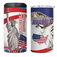 United States 4th Of July 4 in 1 Can Cooler Tumbler USA Osprey 250 Years Of Freedom