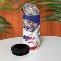 United States 4th Of July 4 in 1 Can Cooler Tumbler USA Osprey 250 Years Of Freedom