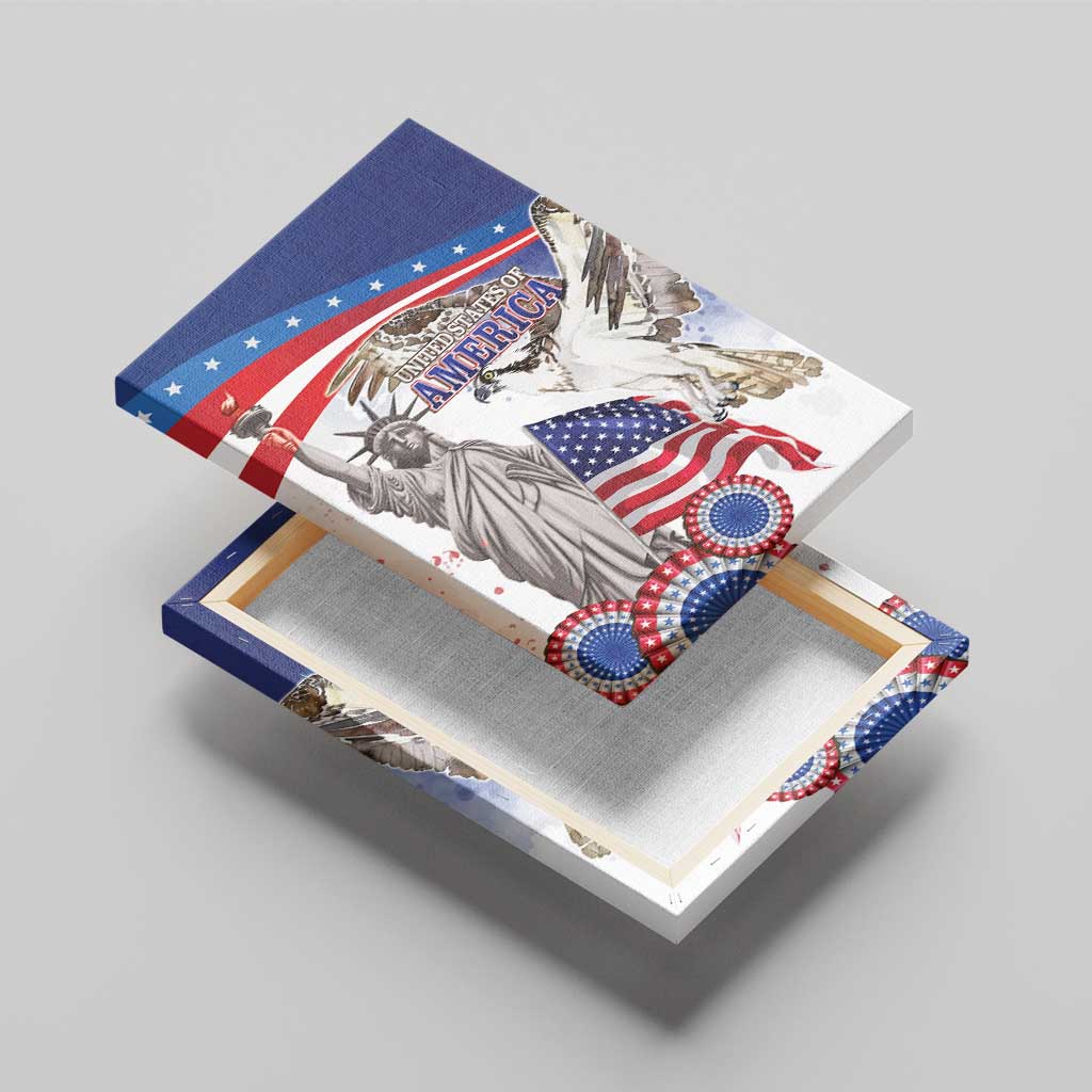 United States 4th Of July Canvas Wall Art USA Osprey 250 Years Of Freedom